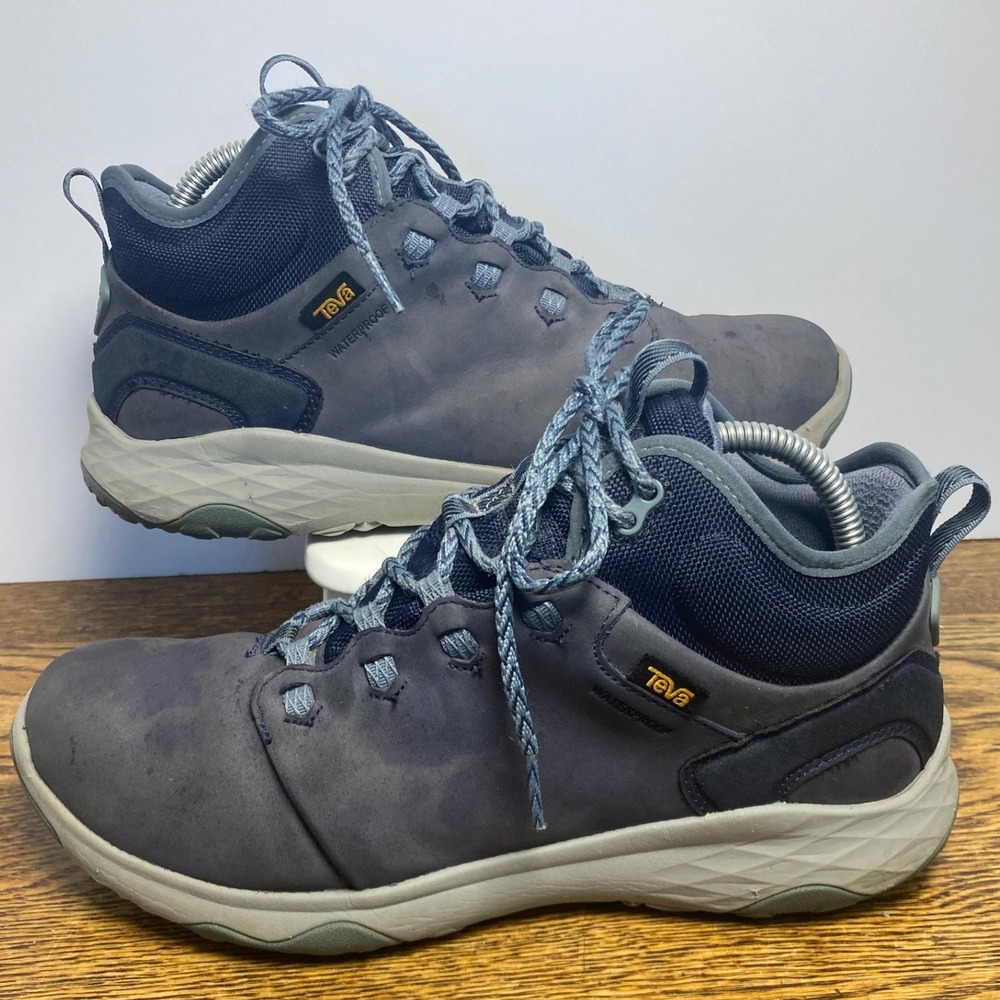 Teva Arrowood 2 Mid Waterproof Hiking Boots Navy Blue Leather Mens 9.5 1093967